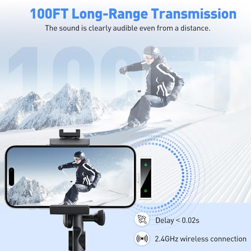 USB-C Wireless Microphone with Charging Case for iPhone 15/16/17 & Android