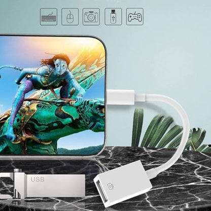 Apple MFi Certified Lightning to USB Camera Adapter for iPhone iPad Female USB 3.0 OTG Cable Adapter Support Connect Camera, Flash Drive, Card Reader, MIDI Keyboard, Mouse - size: USB to Lightning