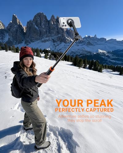 EUCOS 62" Magsafe Tripod, Tripod for iPhone & Magnetic Selfie Stick Tripod with Remote, Strong Magnetic Phone Holder for Magsafe, Extendable Phone Tripod Stand for iPhone