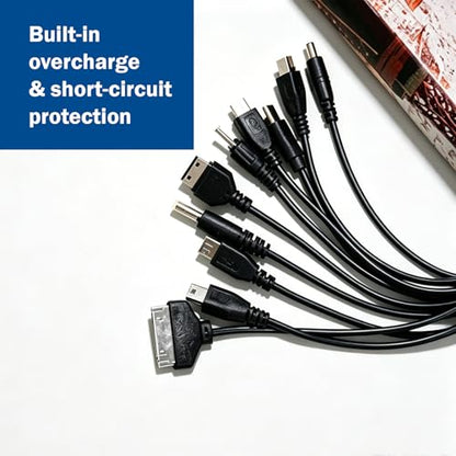 10 in 1 Universal USB Cable, Multi Charging Cable Compatible with Multiple Cell Phones Bluetooth Earphone Speaker MP3 Player