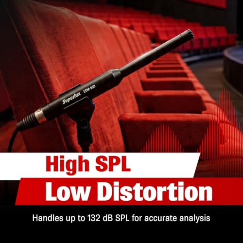 Superlux ECM999 Measurement Microphone, Omnidirectional Condenser Mic - Precision for Room Calibration, Audio Testing & Sound Analysis. Compatible with RTA Systems, Studio Recording (20Hz-20kHz, XLR) - style: XLR