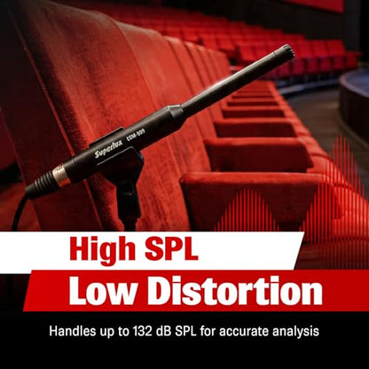 Superlux ECM999 Measurement Microphone, Omnidirectional Condenser Mic - Precision for Room Calibration, Audio Testing & Sound Analysis. Compatible with RTA Systems, Studio Recording (20Hz-20kHz, XLR) - style: XLR