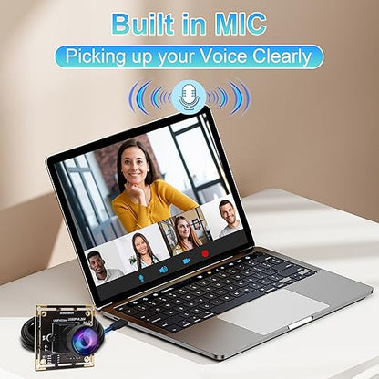 ELP 170degree Fisheye Raspberry Pi 1080P H.264 Microphone PC Web USB Security Camera for Laptop Wide Angle Mini UVC USB2.0 Video Audio Webcam Board 2MP CMOS AR0330 Lightburn Laser Camera for Computer - size: 170degree lens