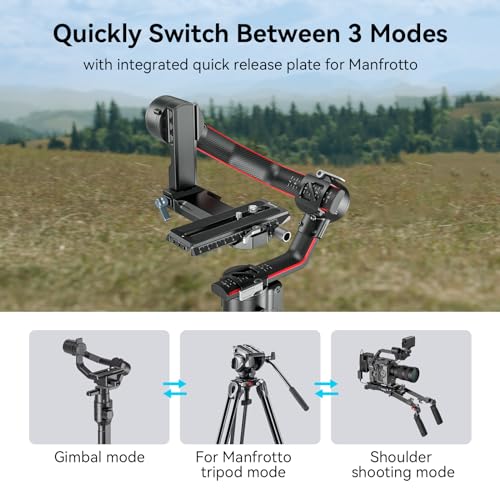 SmallRig 5" Quick Release Plate for Manfrotto-Type Designed for DJI RS 5 / RS 4 / RS 4 Pro/RS 2 / RSC 2 / Ronin-S/RS 3 / RS 3 Pro Gimbal