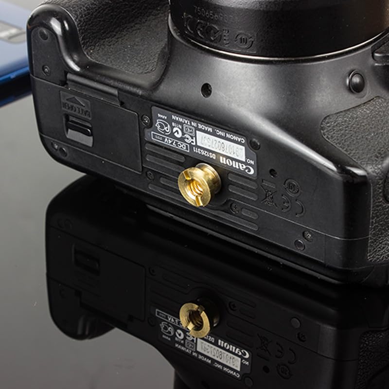 2 Pack Camera Bottom Screw Extender Replacement D-Ring Male to Female 1/4 inch Thread Mount Screws Adapter for Leather Half Case Cover Half Leather Case Kit Leather Camera Case Carrying Bag
