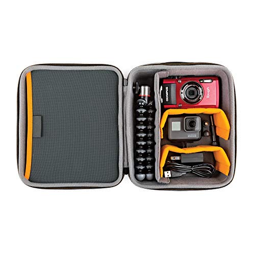 Lowepro Hardside CS 80 Case for Small Drone, Mirrorless Cameras, Larger Over-Ear Headphones, 22 x 10.2 x 24.5 cm, Black - size: Hardside CS 80