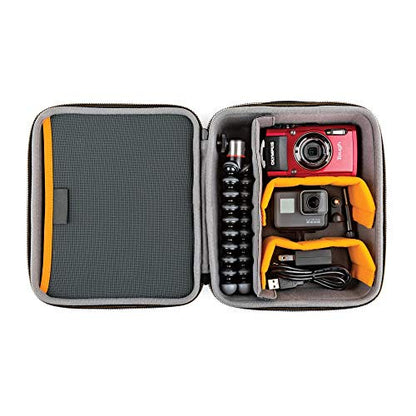 Lowepro Hardside CS 80 Case for Small Drone, Mirrorless Cameras, Larger Over-Ear Headphones, 22 x 10.2 x 24.5 cm, Black - size: Hardside CS 80