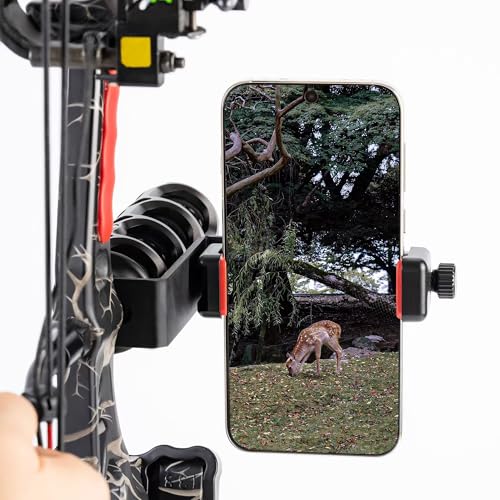Phone Holder for Compound Bow Phone Mount Holder Arrow Bracket for Archery Hunting Photos and Video Moment Recorder