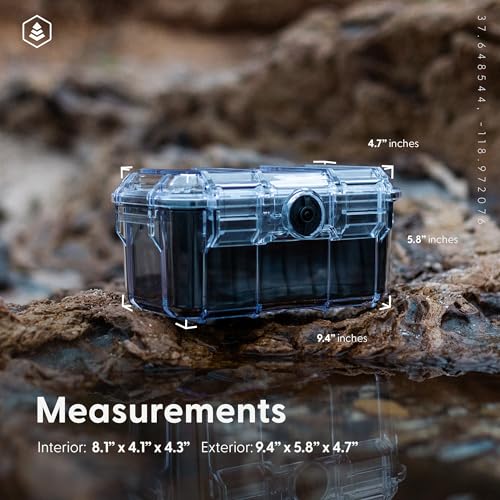 Evergreen 58 Waterproof Dry Box Protective Case - Travel Safe/Mil Spec/USA Made - for Cameras, Lenses, Phones, Pistols, First Aid, Boating, Water Sports, Tacklebox, Ammo Can, Deck Boxes - color: Clear