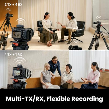 Insta360 Mic Pro (2 TX + 1 RX + Charging Case), Wireless Mini Lavalier Microphone for iPhone/Camera/Android, Video Recording, Vlogging, Bluetooth, Customizable E-Ink Display, 3-Mic Array, 30hrs Use