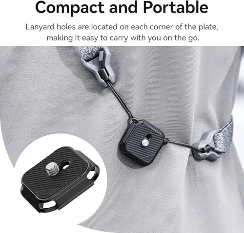 ULANZI UKA02 Quick Release Plate with 1/4" Screw, Camera Tripod Mount Adapter Compatible with UKA01, UKA03/Arca Swiss (Only Top Plate) - size: Top plate