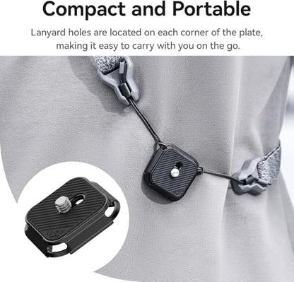 ULANZI UKA02 Quick Release Plate with 1/4" Screw, Camera Tripod Mount Adapter Compatible with UKA01, UKA03/Arca Swiss (Only Top Plate) - size: Top plate