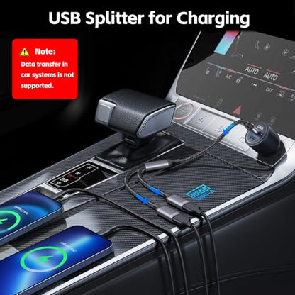 KiwiBird USB Splitter 1 in 2 Out, USB A Splitter, Y Cable Dual Double Port Power Adapter for Charging and Data (2 Pack) for Laptop PC TV Desktop Computer Mac PS5 PS4 Xbox Keyboard Mouse - size: 2 Pack