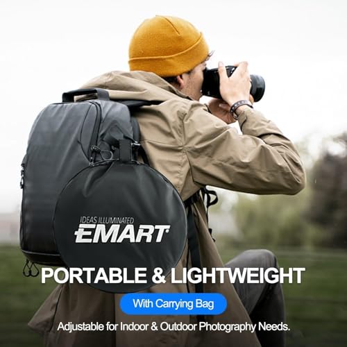 EMART 24'' (60cm) 5 in 1 Photo Collapsible Photography Reflector with Bag - Portable Camera Panel for Studio Video,Outdoor Lighting, Indoor Shooting, Portraint -Translucent, White, Silver, Gold, Black