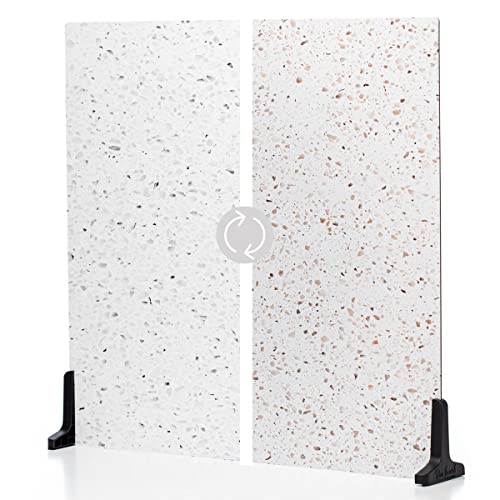 V-FLAT WORLD Duo Board Product Photography Backdrops - 2-Sided Background for Photograph, Hyper-Realistic Item & Food Photography Background - Includes 2 Legs & Mat - 24" x 24", Terrazzo A/Terrazzo B - color: Terrazzo A/Terrazzo B, size: 24 x 24 inches