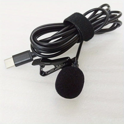 Wired Lavalier Microphone for Mobile Recording Video Live Streaming and Noise Reduction Mini Microphone