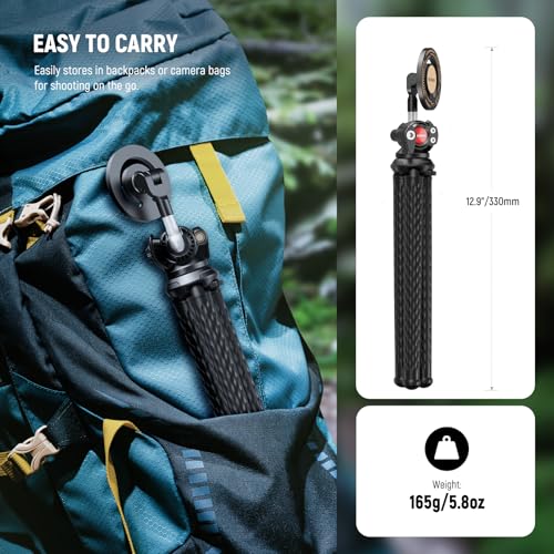 NEEWER Magnetic Flexible Phone Tripod Compatible with Magsafe iPhone 15 Pro Max 14 Series Android, Mini Vlog Cellphone Tripod Stand with Ball Head for Stroller Bike Motorcycle Tube Round Objects, TP33 - style: TP33