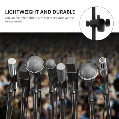 Adjustable 16.53" Metal Mic Boom Arm Clamp – 360° Rotatable Desk Mount for Studio Recording, Podcast & Streaming