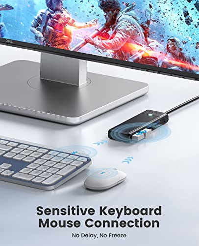 ORICO USB 3.0 Hub, 4-Port USB Hub with 6Ft Long Cable, Ultra Slim USB Splitter for Laptop MacBook Pro, iMac, Surface Pro, XPS, PS5，PC, Flash Drive, Mobile HDD - size: 6.0Ft