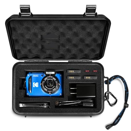 Lekufee Travel Waterproof Hard Case for Kodak PIXPRO WPZ2 Digital Camera, Battery, and other Accessories(Case & Bag Only)