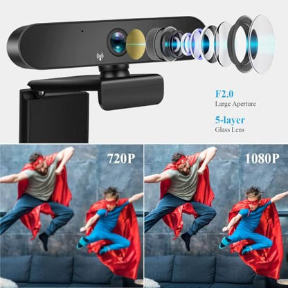 High-Definition USB Computer Camera, 1080P/2K/4K, Built-in Microphone for Online Teaching, Live Streaming, and Video Calls - color: 4k