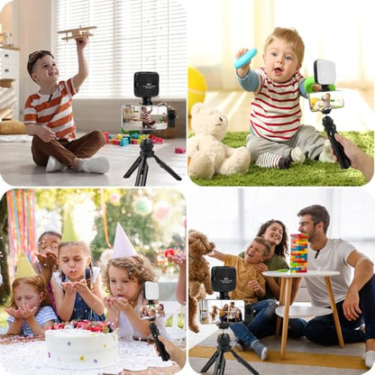Vlogging Kit for iPhone, Android with Tripod, Wireless Lavalier Microphone, Selfie Light, YouTube Starter kit Content Creator Equipment with for Video Conference, Vlogging, YouTube, TikTok