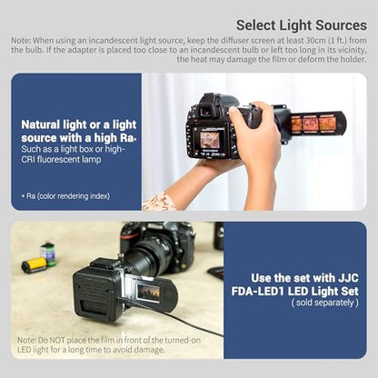JJC Slide and Film Digitizing Adapter Kit for Negative Copying and Film Converting to Digital, Replaces Nikon ES-2 Photo Digitizer Converter for Select Canon Nikon Sony Marco Lenses - size: Negative Digitizer Only
