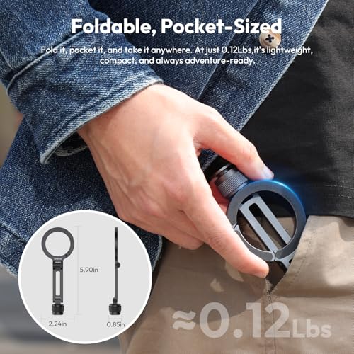 ULANZI MA07 Magnetic Phone Tripod Mount for Magsafe, Aluminum Camera Phone Mount with 1/4" Screw, Cold Shoe Magnetic Tripod for Camera, Copatibale with iPhone 17/16/15/14/13/12 Series