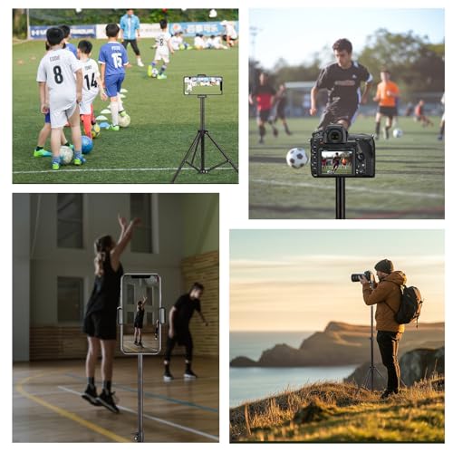 Professional Tripod Stand, Mini Projector Tripod,Adjustable Height Light Stand for Ring Light/Webcam/Mini Projector/Phone, Portable Light Duty Support (Black,22"-63")