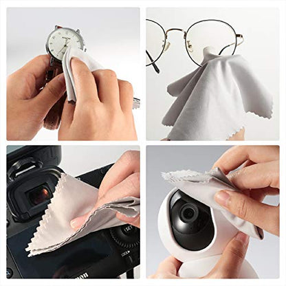 18 Pack Premium Microfiber Cleaning Cloths for Glasses, Glasses Cleaning Cloth for Cleaning Lenses, Screens, Cameras, Cell Phone, Eyeglasses, LCD TV Screens, Tablets and More - size: 6 x 7 in