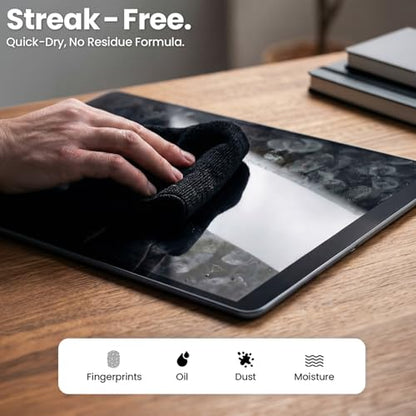 EVEO® Screen Cleaner Spray Kit (Streak-Free) TV Screen Cleaner for Smart TV, LCD, LED, OLED | Computer Screen Cleaner Spray and Wipe Microfiber Cloth - TV, Monitor, Laptop, iPad, Car - 6.7oz 4 Pack - size: 8 Fl Oz (Pack of 8)