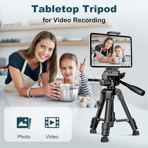 JOILCAN Mini Tripod for Camera, 25" Tabletop Camera Tripod, Portable Travel Tripod with Phone/Tablet Holder, Lightweight Aluminum Tripods for DSLR Phone Spotting Scope - size: 25 Inch
