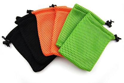 ALL in ONE 6pcs Nylon Mesh Drawstring Bag Pouches for Mini Stuff Cellphone Mp3 9x14cm (3.5x5.5 Inch) (Mixed Clor) - color: Mixed Clor
