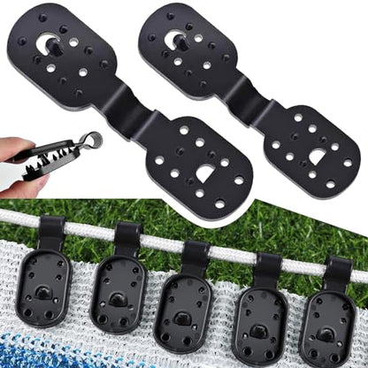 100Pcs Shade Cloth Clips, Black Plastic Heavy Duty Sun Shade Clips for Sun Shade Net, Gardening Shade Cloth, Anti Bird Netting, Removable & Reusable Windproof Awning Clamp (Black-100PCS) - color: Black-100pcs