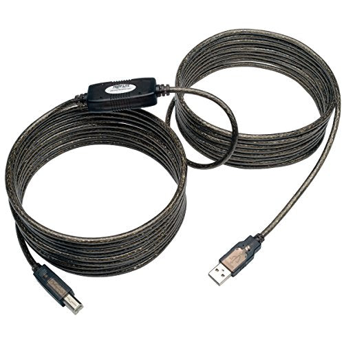 TRIPP LITE Eaton USB 2.0 Hi-Speed A/B Active Repeater Cable (M/M) 25-ft. (U042-025) Silver - size: 25 ft.