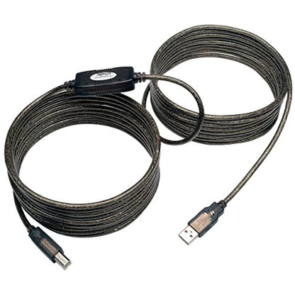 TRIPP LITE Eaton USB 2.0 Hi-Speed A/B Active Repeater Cable (M/M) 25-ft. (U042-025) Silver - size: 25 ft.