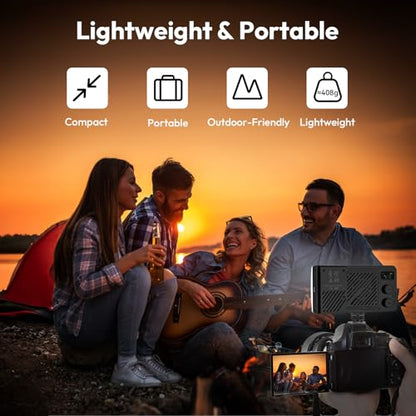 ULANZI 40W Portable RGB Video Light, 5000mAh Rechargeable LED Camera Light, 20 Scene Modes, 2700-6500K Mini Studio Lighting for YouTube, Vlogging, Live Streaming, Photography - color: LM-P40RGB