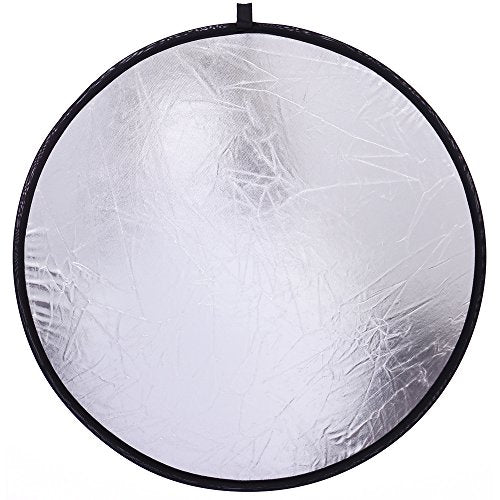 5 in 1 Photo Video Reflectors 12 inch (30cm) Collapsible Multi-Disc Light Round Photography Reflector with Bag -Translucent, Silver, Gold, White and Black - size: 12"/30cm