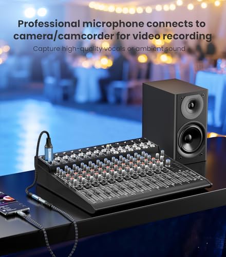 Tisino XLR Female to 3.5mm Stereo Jack Adapter - 1.6 FT, Balanced Audio Converter XLR and 1/8 inch TRS Mini Jack Cables for Audio Interface, Mixing Console, Camera - size: 50 cm/1.64 FT, style: XLR F to 3.5mm TRS F