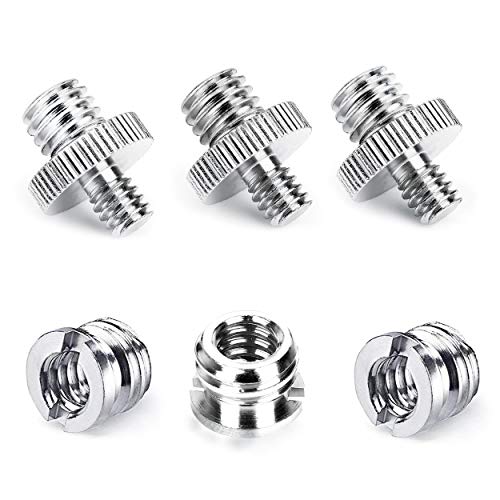 Niewalda 1/4 Inch to 3/8 Inch Tripod Adapter - 3/8 to 1/4 Mount Screws, Camera/Monopod/Light Stand Accessory
