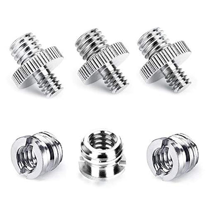 Niewalda 1/4 Inch to 3/8 Inch Tripod Adapter - 3/8 to 1/4 Mount Screws, Camera/Monopod/Light Stand Accessory
