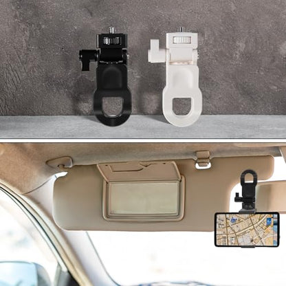 2 Pack Webcam Monitor Mount Monitor Camera Mount with 1/4 Screw Ring Camera Clip Webcam Stand Mounts for Tripod Screen LCD Display Top Fill Light Flash Phone Tripod Tablet Video Live