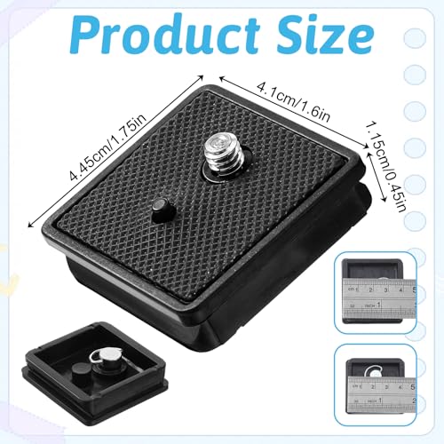 Camera Tripod Mount, Tripod Quick Release Plate, Adapter with Screws Camera-Mounting Parts Replacement for Tripods Camera Quick Release Plate (41x44.5x11.5mm)