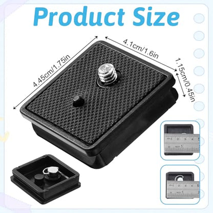 Camera Tripod Mount, Tripod Quick Release Plate, Adapter with Screws Camera-Mounting Parts Replacement for Tripods Camera Quick Release Plate (41x44.5x11.5mm)