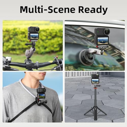 BRDRC Quick Release Mount for DJI Nano/Action 6 / Xtra Atto, Aluminum Alloy Magnetic Expansion Adapter with Go Pro & 1/4 Inch Screw Adapter for DJI Osmo Nano/Action 6 / Xtra Atto Accessories