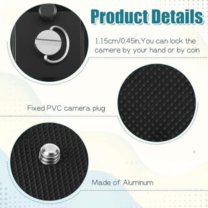 2 Pcs 43mm Camera Tripod Mount, Camera Quick Release Plate Replacement Tripod Accessories for Tripods and Cameras Mount