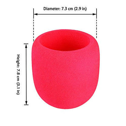 YOUSHARES Foam Microphone Windscreen - Large Size Microphone Cover for Blue Yeti, Yeti Pro, MXL, Audio Technica and Other Large Microphones (Red) - color: Foam Red