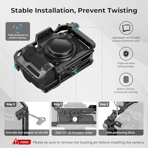 SmallRig X-H2 / X-H2S Camera Full Cage for FUJIFILM X-H2 / X-H2S, Aluminum Alloy Video Making Camera Rig with Cable Clamp for HDMI and HawkLock Quick Release Interface - 3934B