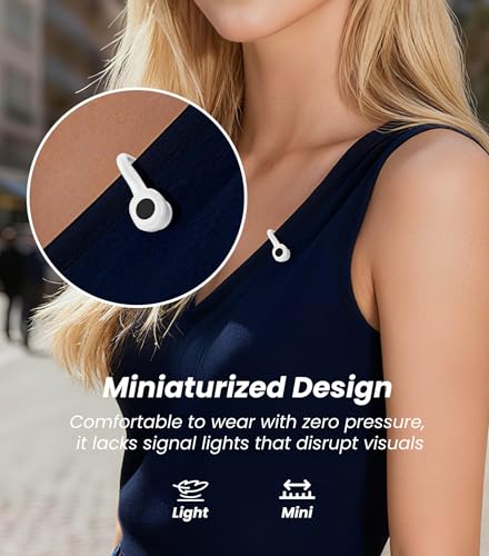 Tisino mini Wireless Lavalier Microphone for iPhone 15,16/Android/Tablets/PC with USB C Plug, Noise Reduction Clip-on Lapel Mic with Charging Case for YouTube, TikTok, Vlog, Podcast, Interview - color: White