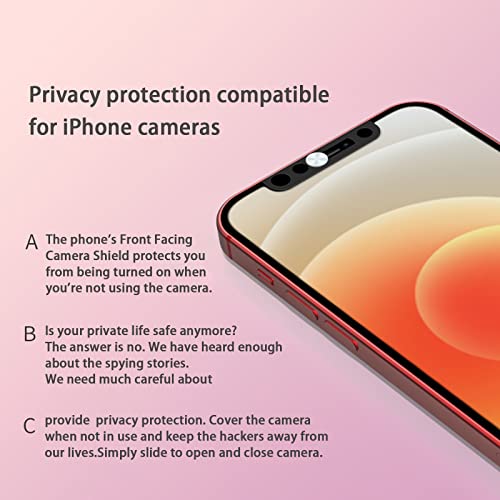 Phone Front Camera Cover,Webcam Cover Compatible for iPhone X/XR/XS/XS Max, iPhone 11/11 Pro/11 Pro Max,iPhone 12/12 Mini /12Pro /12Pro Max,Protect Privacy and Security,Not Affect Face ID - color: Silver